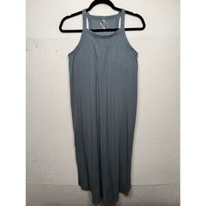 SheBird The Cami Shapewear Midi Tank Dress Built in Padded Bra Ribbed Athletic